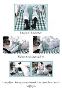 Hasta çevirme süngeri ön görünüm