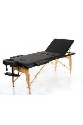 Medikaltec TagesanKatlanabilir 3 Parçalı - Medikaltec TagesanKatlanabilir 3 Parçalı Ahşap Masaj Masası,çanta Tipi Masaj Yatağı Siyah