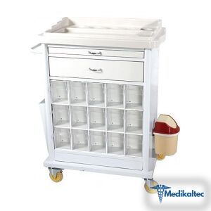 Medikaltec İlaç Tedavi ve Acil Müdahale Arabası 30 Gözlü Medikaltec5703 - Görsel 1 (Ön görünüm)