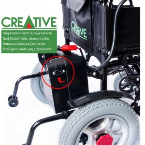 Akülü Tekerlekli Sandalye Creative CR-10 - Medikaltec Akülü Tekerlekli Sandalye Creative CR- Medikaltec8146 - Görsel 4 (Ön…
