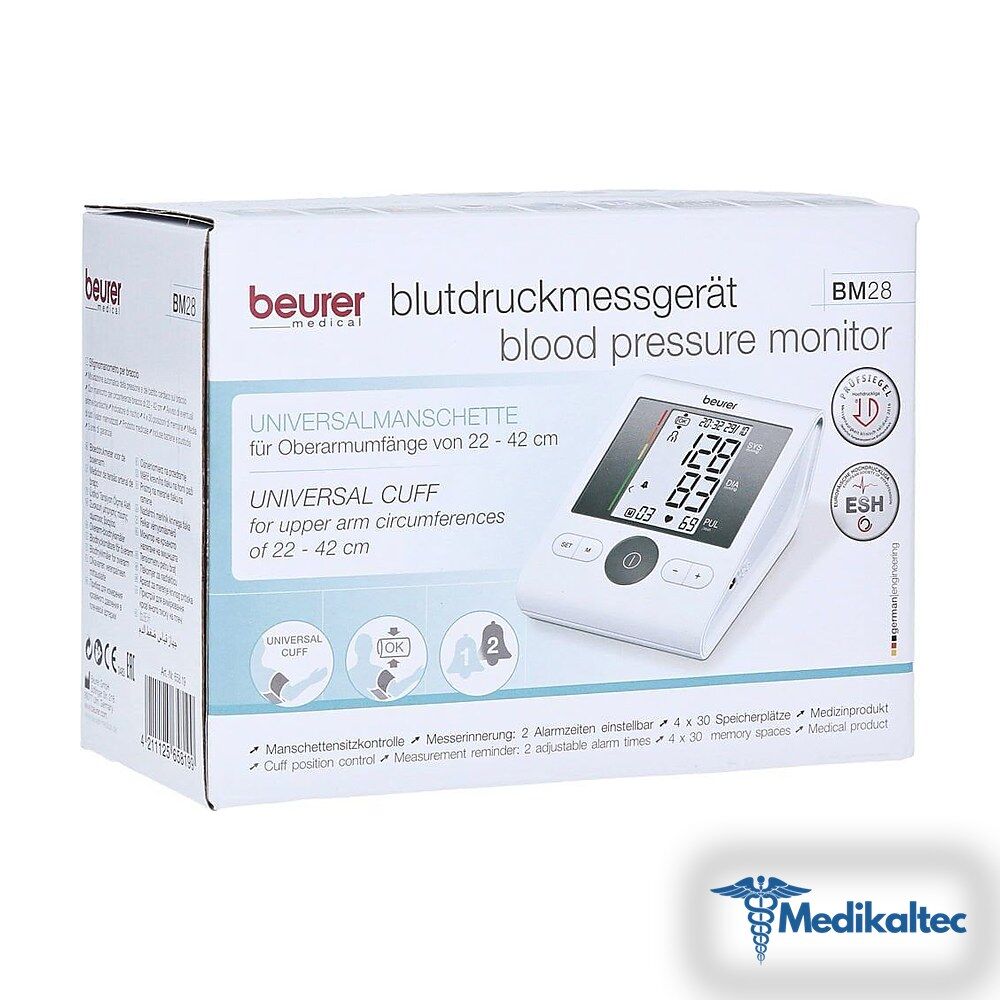 Beurer BM 28 Tansiyon AletiBeurer BM 28 - Medikaltec Tansiyon Aleti Medikaltec9217 - Görsel 1 (Ön görünüm)