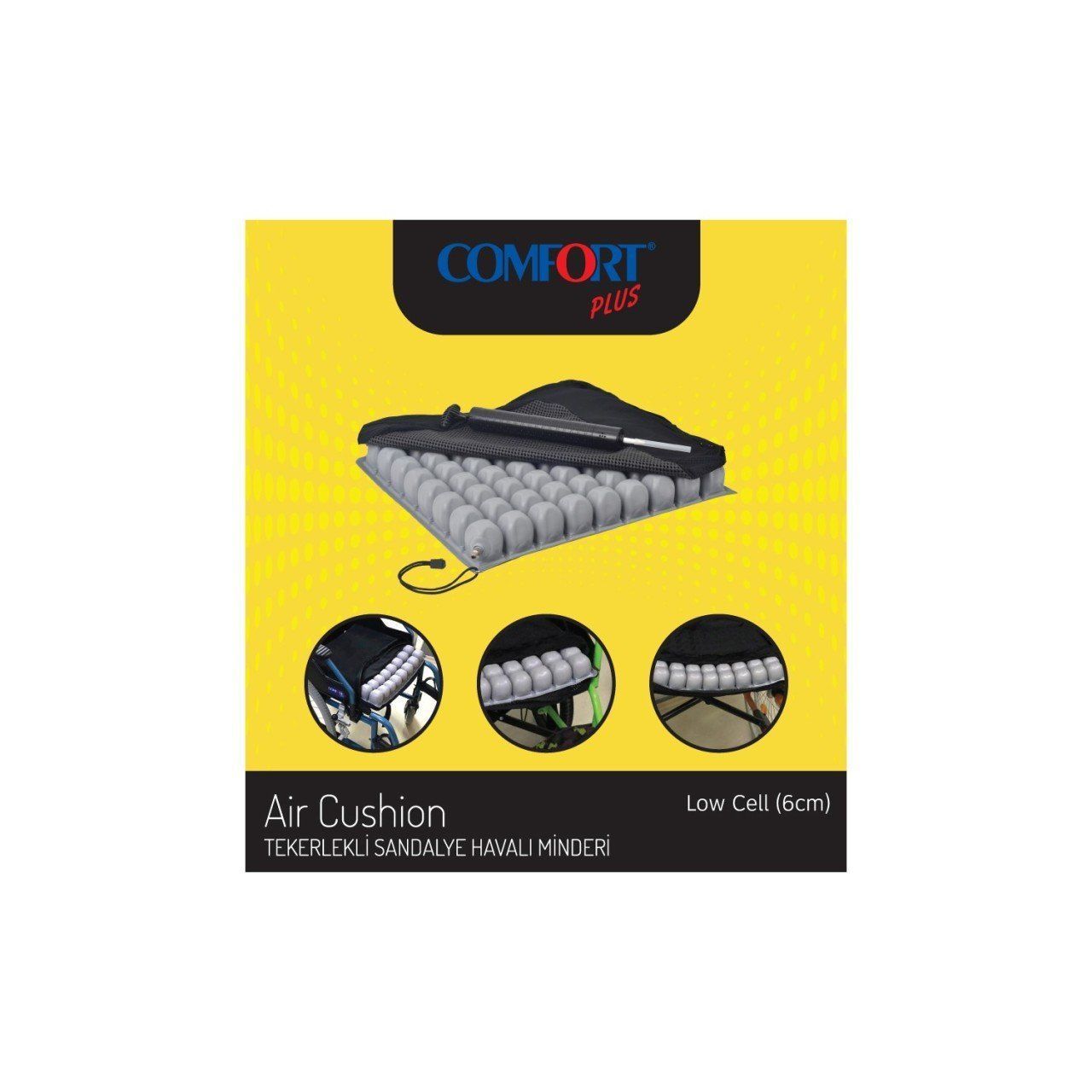 Comfort Plus DM-640 Havalı Oturma Minder - Medikaltec - Havalı Oturma Minderi 40x40x6 Medikaltec9221 - Görsel 1 (Ön görünüm)