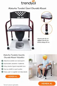Medikaltec Alaturka Tuvalet Üzeri Oturaklı Klozet ön görünüm