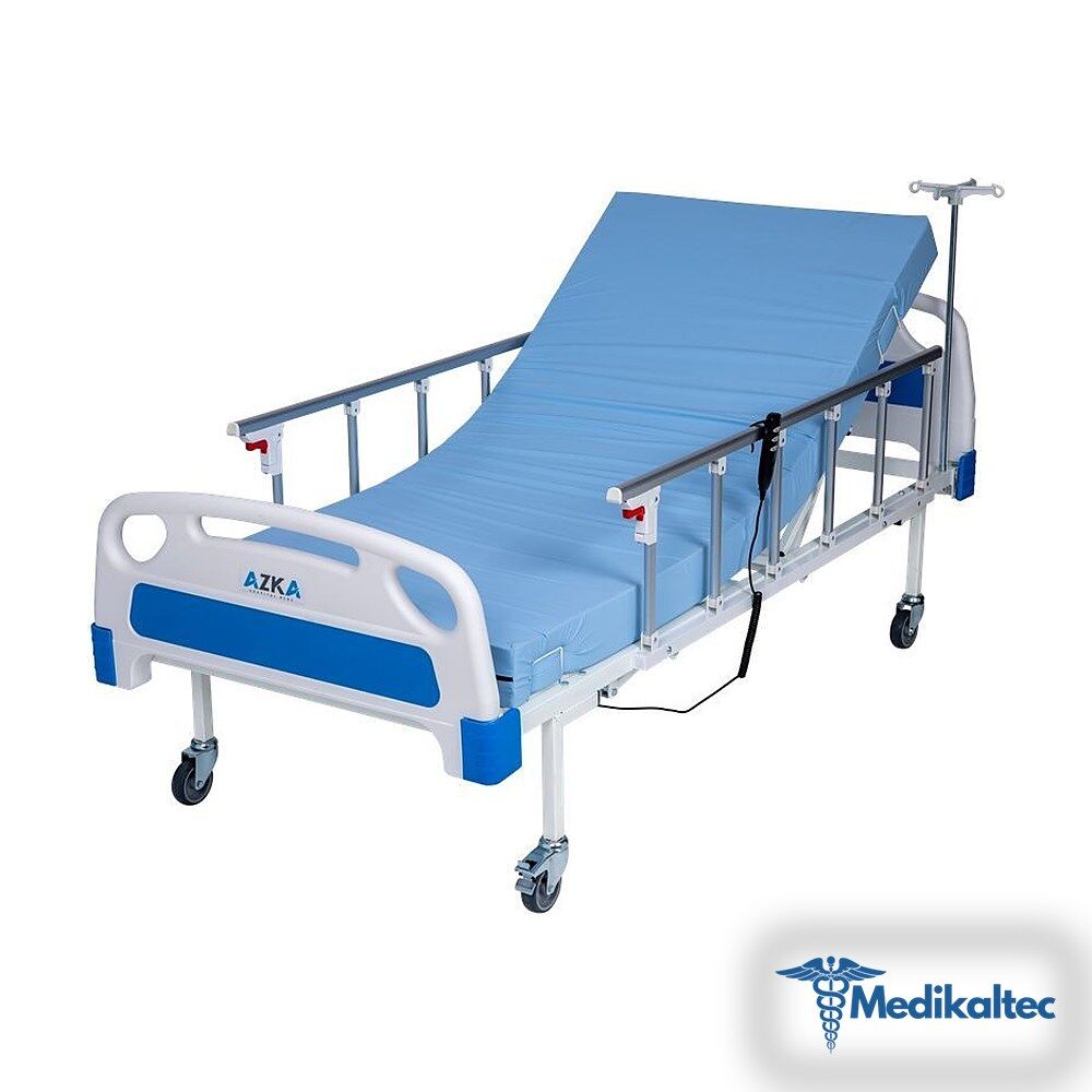 AZKA DE04 Dual Motorlu Alümi̇nyum Korkuluklu Ekonomi̇k Hasta Karyolası MDKLCM620 - Görsel 1 (Ön görünüm)