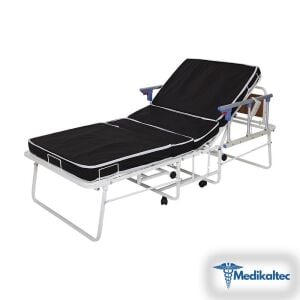 AZKA DF01 Dual Motorlu Alümi̇nyum Korkuluklu Katlanabi̇li̇r Hasta Karyolası MDKLCM623 - Görsel 1 (Ön görünüm)