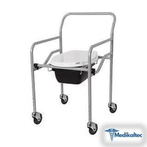 Medikaltec Loco KT 771 Katlanır Tekerlekli Banyo Tuvalet Sandalyesi - Görsel 1