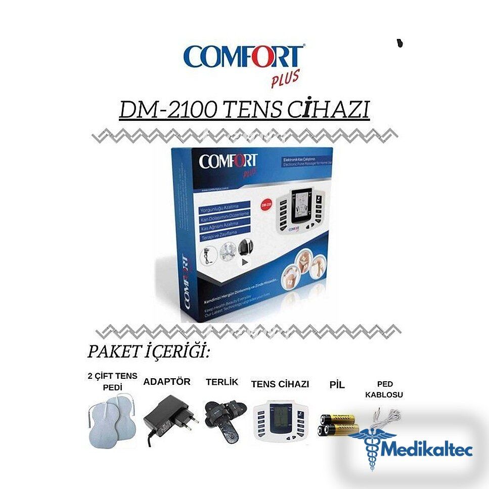Terlikli Masaj Tens Comfort Plus DM-2100 - Medikaltec Terlikli Masaj Tens - Cihazı Medikaltec8176 - Görsel 1 (Ön görünüm)