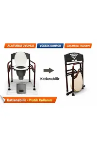 Medikaltec hasta tuvalet sandalyesi ön görünüm