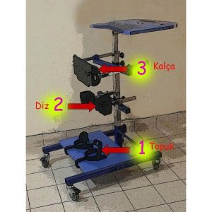 Medikaltec Ayakta Durma Sehpası S- 70 CM -120 CM ARASI (Medikaltec583) - Görsel 2 (Ön görünüm)