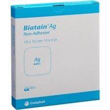 Coloplast Biatain Ag Yapışkansız Köpük y - Coloplast Biatain Ag Yapışkansız Köpük yaara Örtüsü 10cmx10cm, 4,4mm 396220 (5