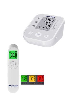 Medikaltec Üst Koldan Ölçer Dijital Tansiyon Aleti Nabız Ölçer Hafızalı Usb + Temassız Ateş Ölçer Fda Onayli
