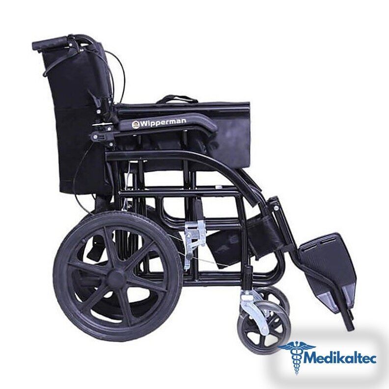 Medikaltec Wipperman W 104 Alüminyum Refakatçı Frenli Hafif Tekerlekli Sandalyesi - Görsel 1