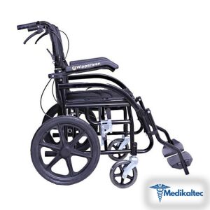 Medikaltec Wipperman W 104 Alüminyum Refakatçı Frenli Hafif Tekerlekli Sandalyesi - Görsel 2