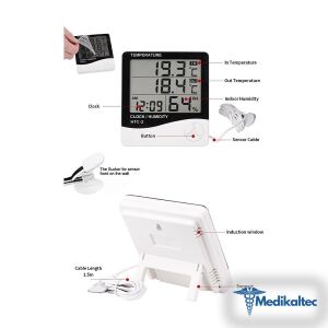 Medikaltec VZN HTX-2 Dijital Isı Nem Ölçer/Termometre İç Dış Ortam Ölçümü - Görsel 3