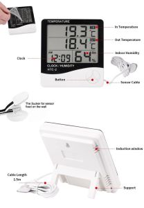 Vzn Htx-2 Dijital Isı Nem Ölçer/Termomet - Medikaltec Htx-2 Dijital Isı Nem Ölçer/Termometre İç Dış Ortam Ölçümü