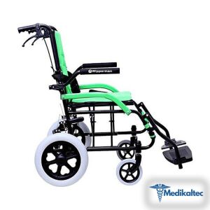 Medikaltec Wipperman W 209 Refakatçi Frenli Katlanabilir Tekerlekli Sandalye Yeşil Renkli - Görsel 2
