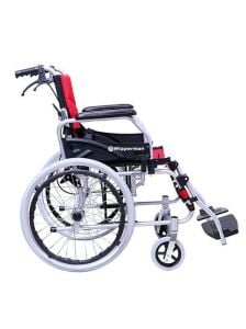 W 203 Refakatçi Katlanabilir Büyük Teker - W Refakatçi Katlanabilir Büyük Teker Frenli Tekerlekli Sandalye Kırmızı WPRMN30 …