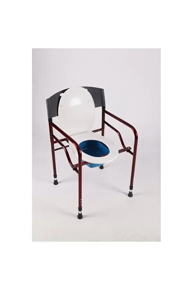 Hasta tuvalet sandalyesi ön görünüm