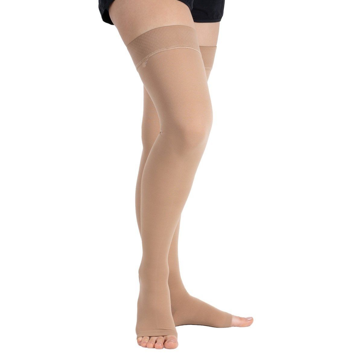 Ccl2 Diz Üstü Burnu Açık Varis Çorabı (B - Medikaltec Ccl2 Diz Üstü Burnu Açık Varis Çorabı (Bej) NUMARA 1