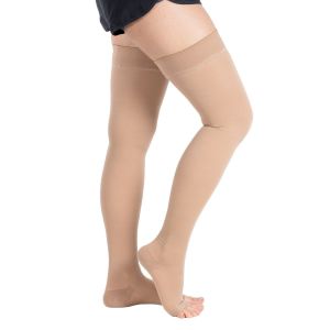 Ccl2 Diz Üstü Burnu Açık Varis Çorabı (B - Medikaltec Ccl2 Diz Üstü Burnu Açık Varis Çorabı (Bej) NUMARA 1