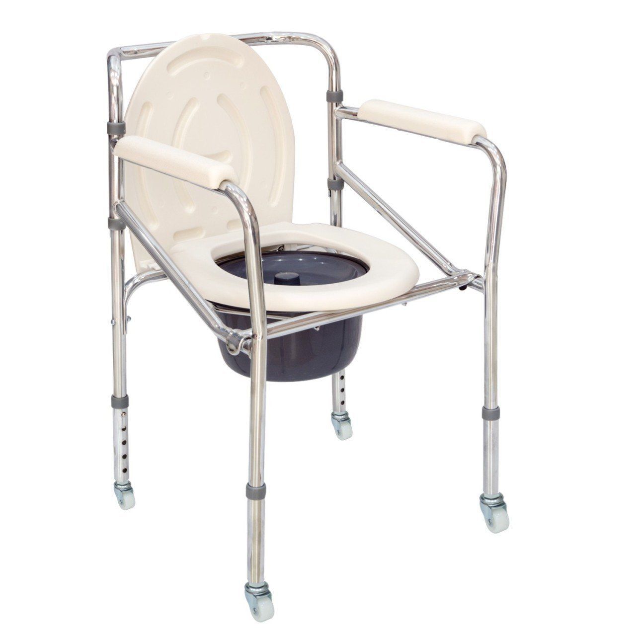 Comfort Plus DM-697 Küçük Tekerlekli Tuv - Medikaltec - Küçük Tekerlekli Tuvaletli Sandalye