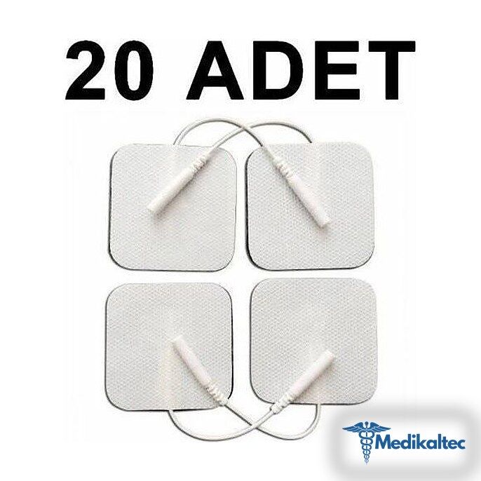 20 Adet Tens Pediı Kablolu Yedek Elektrot 5x5 Tens Pedi