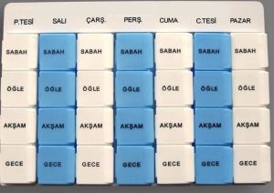 İlaç Saklama Kutusu Tapbox - 7 Günlük - - Medikaltec İlaç Saklama Kutusu Tapbox - 7 Günlük - Gözlü Medikaltec8318 - Görsel 1…
