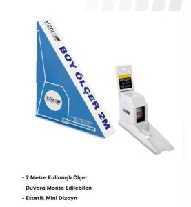Medikaltec Duvara Monte Boy Ölçer 2 Metre Medikaltec4666 - Görsel 2 (Ön görünüm)