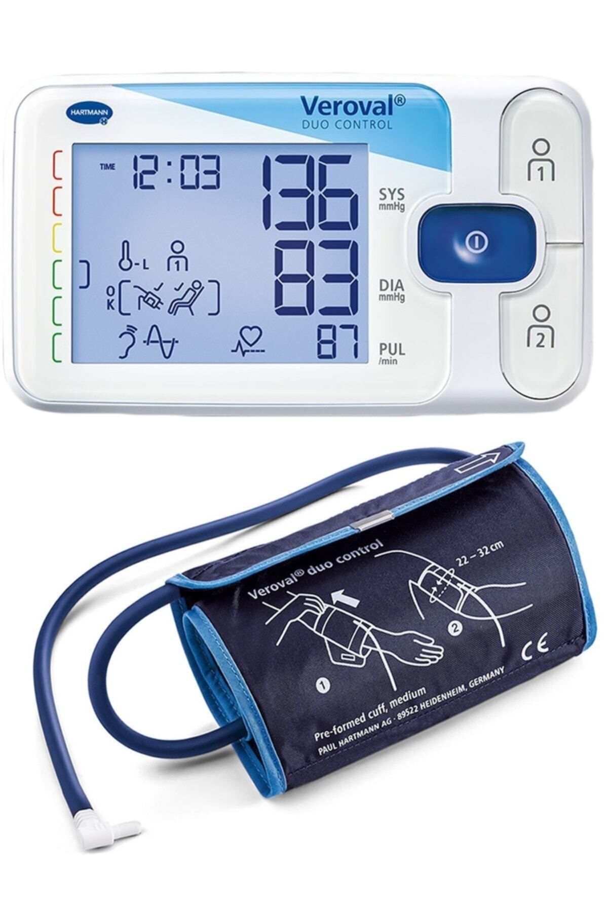 Medikaltec Tansiyon Aleti, Veroval Duo Control, Osilometrik Ve Oskültatuar Ölçüm Medikaltec3677 - Görsel 1 (Ön görünüm)