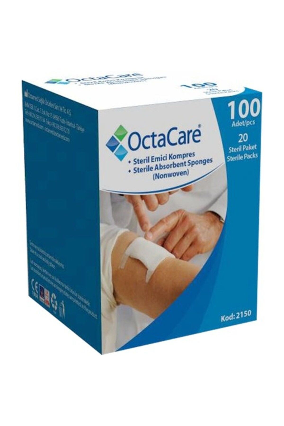 Medikaltec Gaz Kompres - Steril - 7,5cmx7,5cm - 100 Lü Kutu Medikaltec3686 - Görsel 1 (Ön görünüm)
