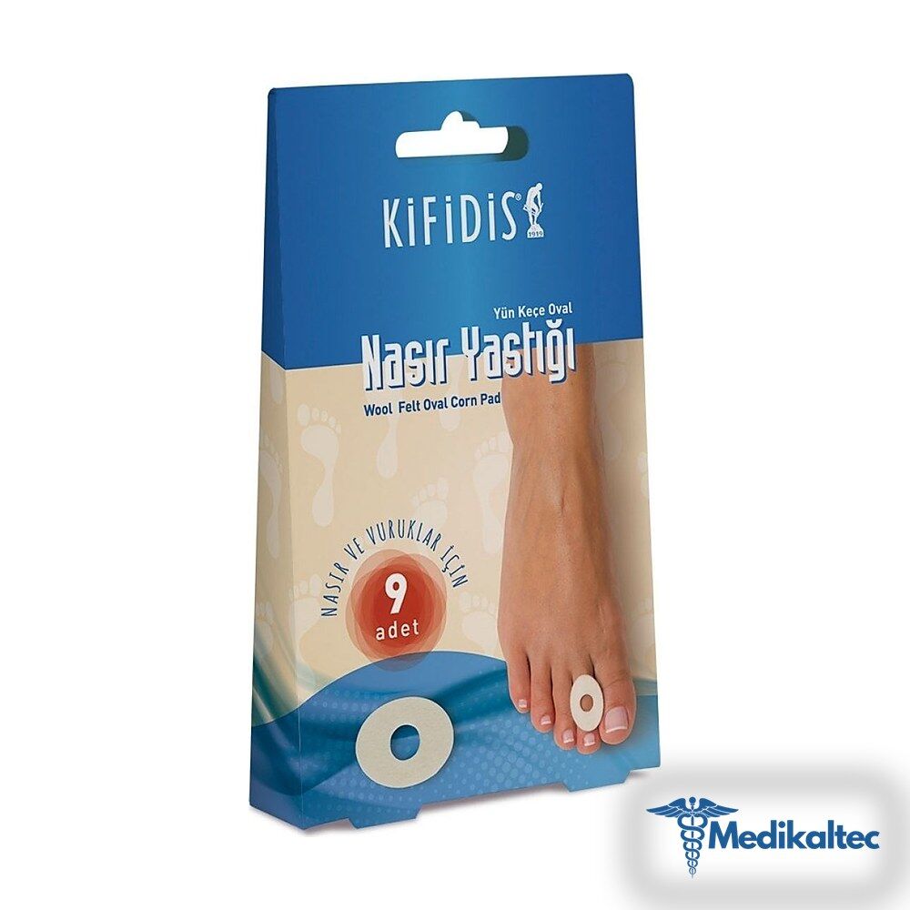 Medikaltec 300 Yün Keçe Oval Nasır Yastığı 9 Adet Medikaltec2686 - Görsel 1 (Ön görünüm)