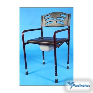 Hasta Tuvalet Sandalyesi Derili Kolayca - Medikaltec Hasta Tuvalet Sandalyesi Derili Medikaltec9351 - Görsel 1 (Ön görünüm)