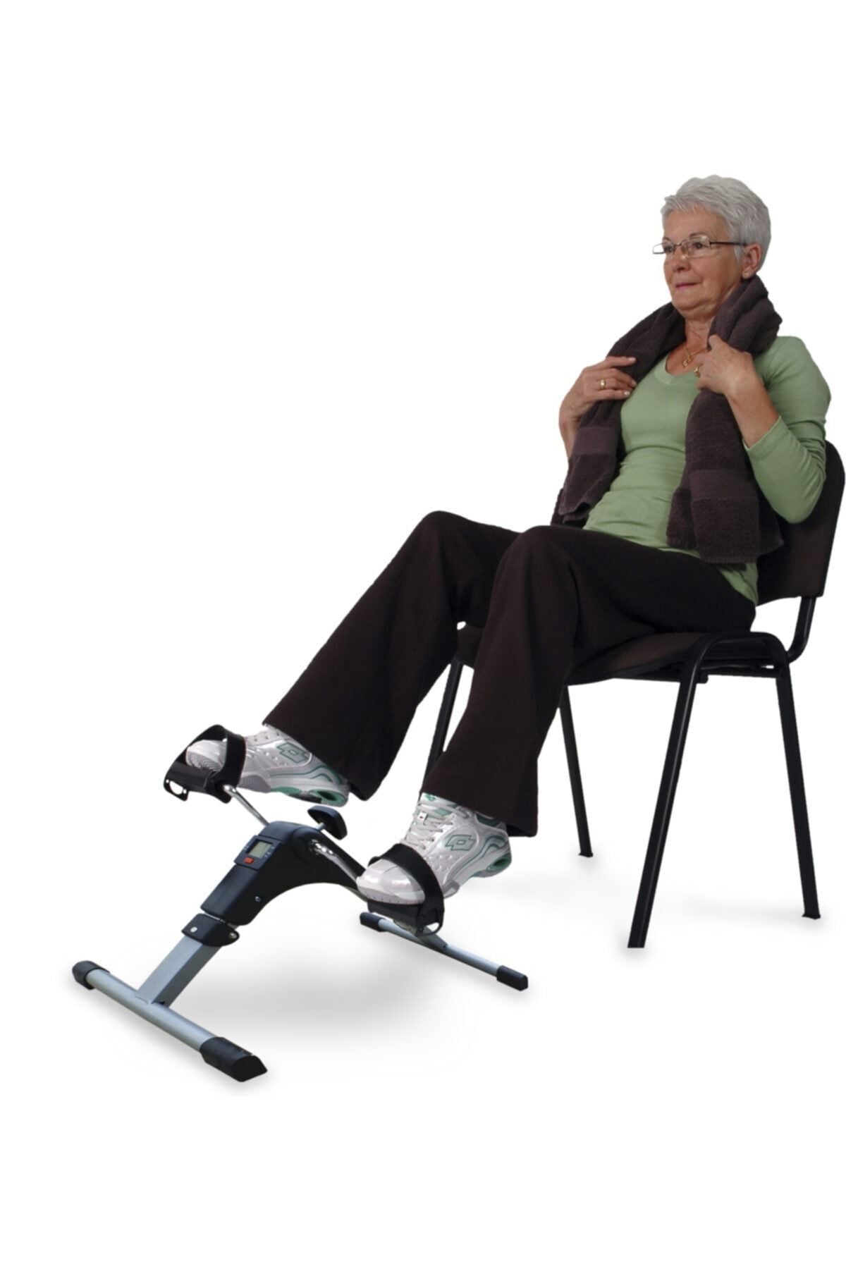 Medikaltec Digital Ekranlı Egzersiz Bisikleti Katlanabilir El Kol Ayak Egzersiz Pedalı - Görsel 1
