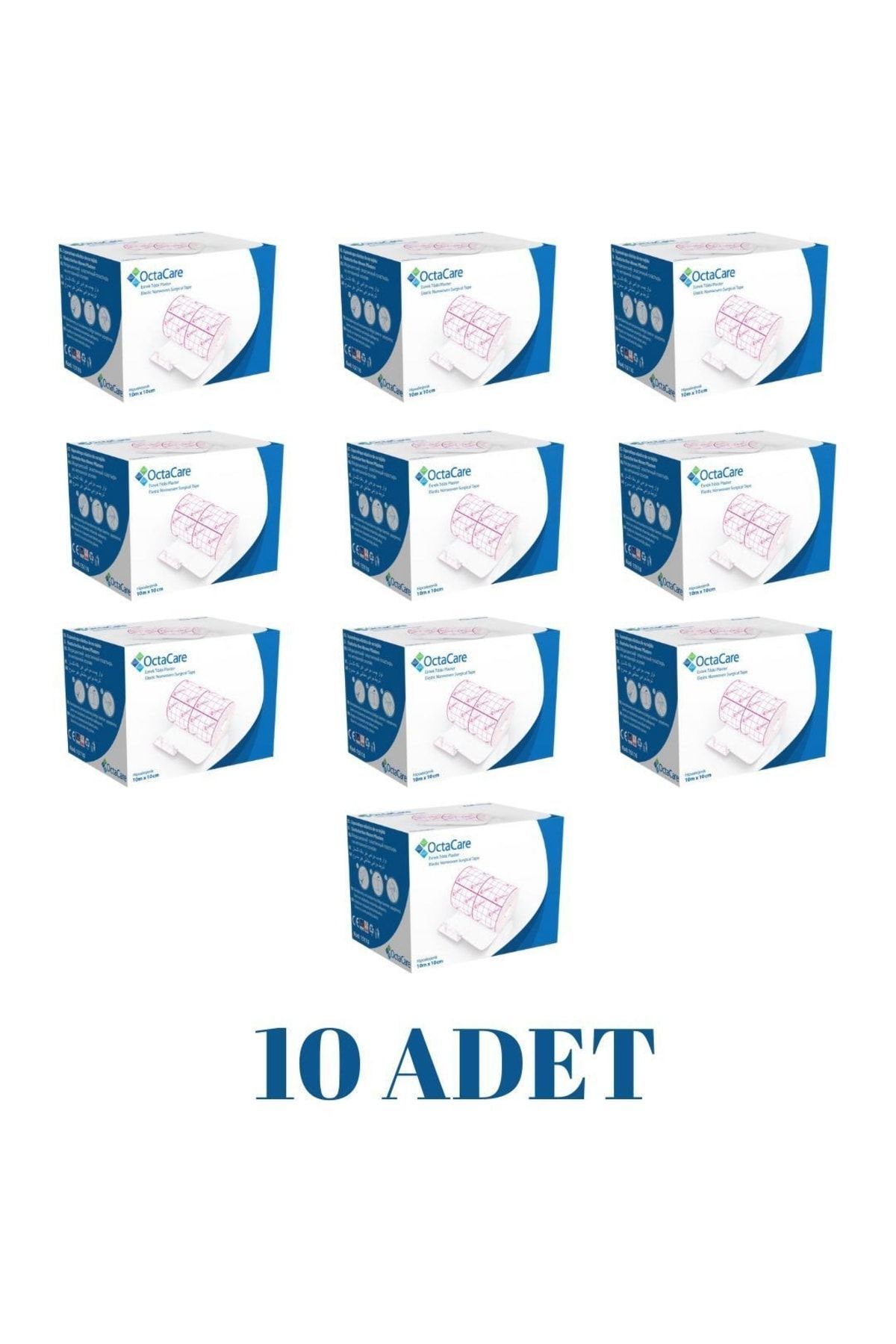 Medikaltec Octafix Tıbbi Elastik Flaster 10cmx10mt - 3 Adet Medikaltec2703 - Görsel 1 (Ön görünüm)
