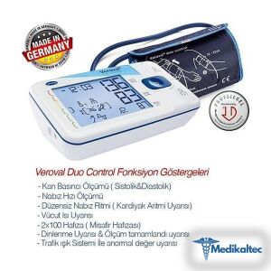 Medikaltec Tansiyon Aleti, Veroval Duo Control, Osilometrik Ve Oskültatuar Ölçüm Medikaltec1694 - Görsel 2 (Ön görünüm)