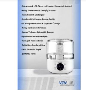 Medikaltec Hava Nemlendirici Buhar Makinesi MS-008D Medikaltec4708 - Görsel 3 (Ön görünüm)