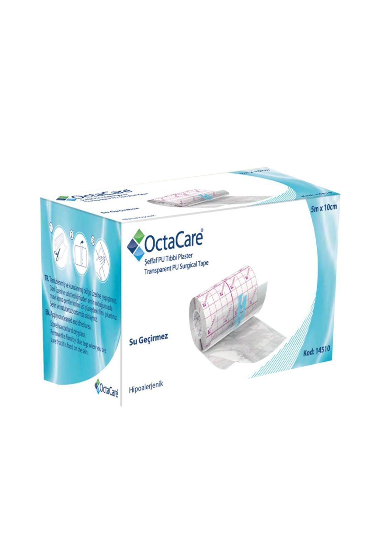 Medikaltec Şeffaf Pu Tıbbi Su Geçirmez Banyo Bandı 10mX15cm Medikaltec2711 - Görsel 1 (Ön görünüm)