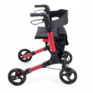 Medikaltec 9102 Kırmızı Lüx Alüminyum Rolatör Medikaltec4713 - Görsel 1 (Ön görünüm)