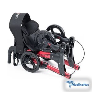 Medikaltec 9102 Kırmızı Lüx Alüminyum Rolatör Medikaltec4713 - Görsel 4 (Ön görünüm)