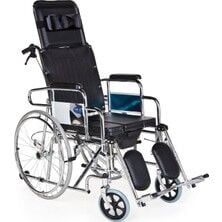 KY608GC Sırtı Yatar Ayak Kalkar Tuvalet  - KY608GC Sırtı Yatar Ayak Kalkar Tuvalet Özellikli Tekerlekli Sandalye