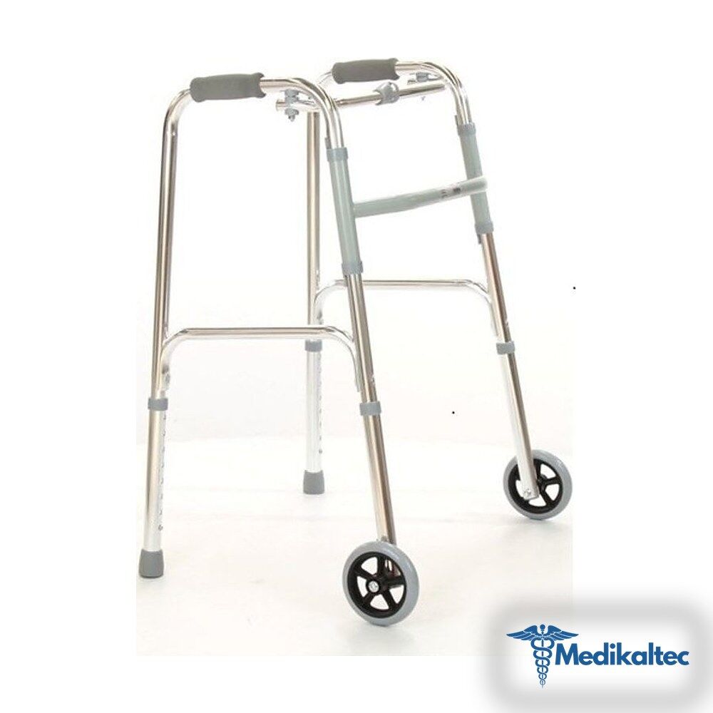 Medikaltec Alüminyum Hareketli Tekerlekli Walker Hasta Yaşlı Yürüteci Medikaltec2732 - Görsel 1 (Ön görünüm)