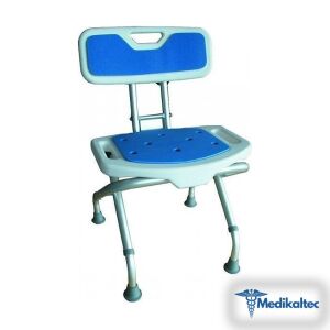 Medikaltec Fransız Malı Banyo Duş Tabure Mavi Sırtlıklı Katlanır 528015 Medikaltec5920 - Görsel 1 (Ön görünüm)