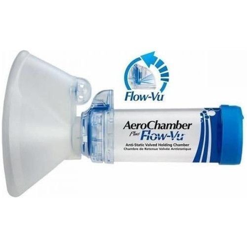 Medikaltec Aerochamber Anti Static Mavi Maskeli Flow-VU Medikaltec5930 - Görsel 1 (Ön görünüm)