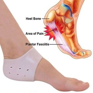 Medikaltec Silikon Koruyucu Ayak Bileği Jel Desteği Ağrı Kesici Plantar Fasiit Topuk Dikeni - Görsel 1