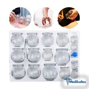 Cam Masaj Kupa Seti 16 Adet 2 Pcs 2Ateşl - Medikaltec Cam Masaj Kupa Seti Adet 2 Pcs 2 Medikaltec9423 - Görsel 1 (Ön görünüm)