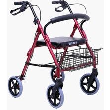 4 Tekerlekli Frenli Sepetli Rolatör Walk - 4 Tekerlekli Frenli Sepetli Rolatör Walker Yürüteç