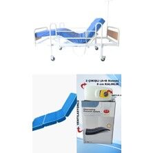 2 Motorlu Ekonomik Hasta Karyolası + 4 P - 2 Motorlu Ekonomik Hasta Karyolası + 4 Parçalı Yatak + A+B Sistemli 8 Cm Boru Tipi Havalı Yatak Takım