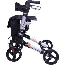 Lüks Tekerlekli Rollatör Walker Frenli A - Lüks Tekerlekli Rollatör Walker Frenli Alüminyum Yürüteç