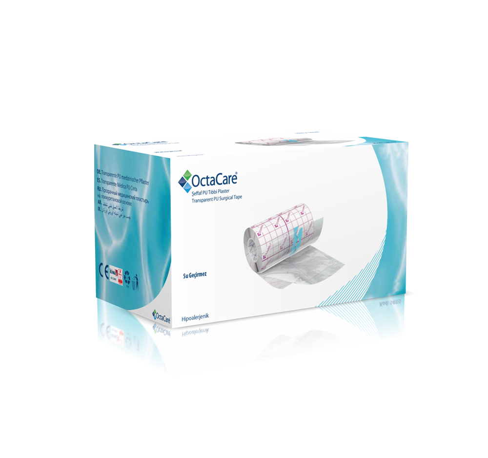Medikaltec Şeffaf Pu Tıbbi Plaster Sıvı Geçirmez Banyo Bandı 10 m x 10 cm Medikaltec4791 - Görsel 1 (Ön görünüm)