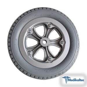 Medikaltec Arka Tekerlek 12 1/2 x 2 1/4 Gri Silikon Dolgu Engelli Aracı 1 Adet - Görsel 1